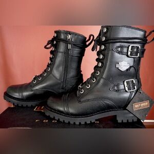 Harley Davidson Balsa Motorcycle Boots: NEW W/ Box sz 6.5 leather Ankle Lace-Up